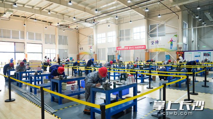 竞赛实操考试现场。均为长沙水业集团供图