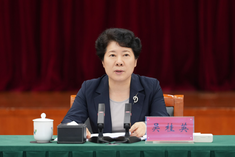 省委常委、市委书记吴桂英讲话。 均为长沙晚报全媒体记者郭雨滴摄 省委常委、市委书记吴桂英讲话。 均为长沙晚报全媒体记者郭雨滴摄