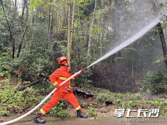 实训之后，市应急管理局设定森林火灾模拟场景开展了实测。