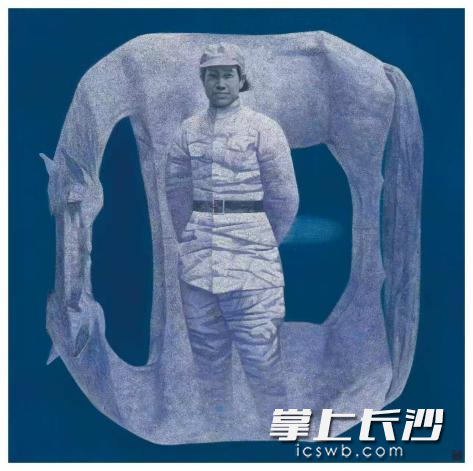 《饮马延河》150×150cm 1996年