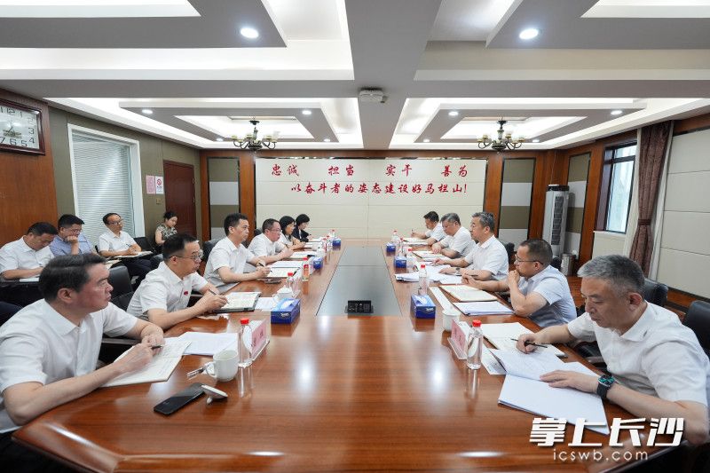 陈竞主持召开座谈会。 均为长沙晚报全媒体记者 郭雨滴 摄