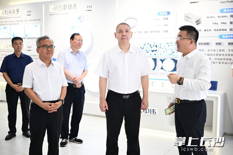 刘新良在湖南中伟新银材料科技有限公司调研。均为长沙晚报全媒体记者 盛磊 摄 刘新良在湖南中伟新银材料科技有限公司调研。均为长沙晚报全媒体记者 盛磊 摄