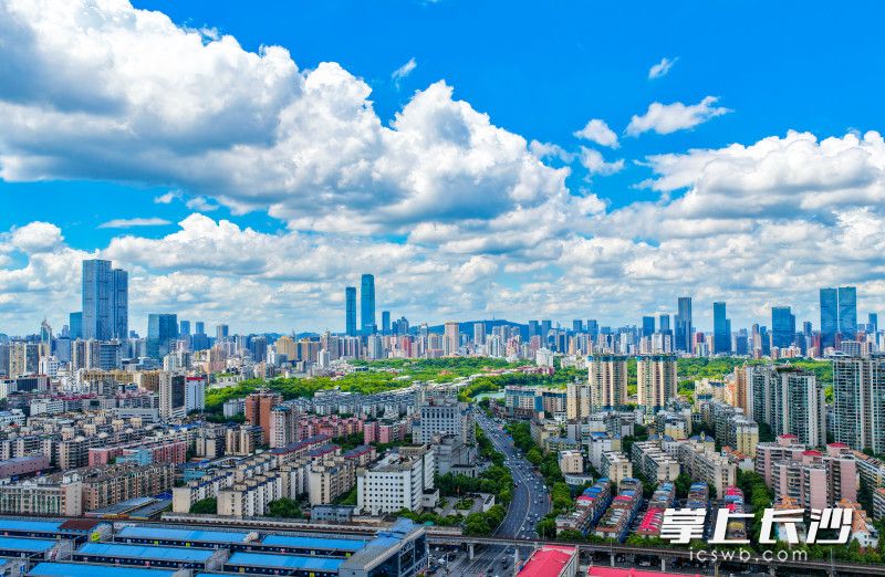 8月25日上午，长沙上空云卷云舒，层层叠叠，恍若漫画世界。 均为长沙晚报全媒体记者邹麟摄