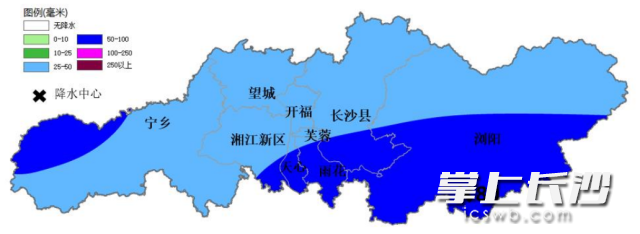 29日8时至30日8时降雨量预报图（单位：毫米）。  均为长沙晚报通讯员 吴瑕供图