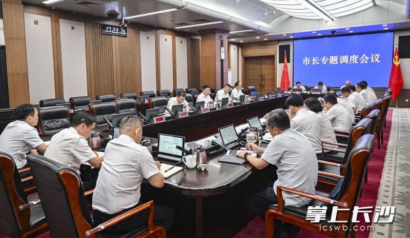 9月15日，市委副书记、市长陈博彰主持召开市长专题调度会议，研究全市烟花爆竹产业复工复产工作。 长沙晚报全媒体记者 余劭劼 摄