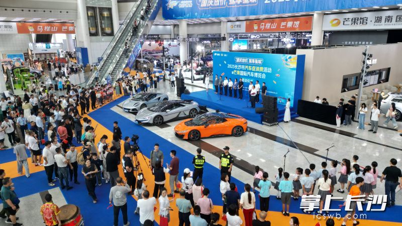 打卡芒果车展，一睹多款新车集中亮相。 均为长沙晚报通讯员毕登供图