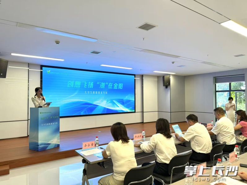 “创想飞扬‘浏’在金阳”大学生创新创业专场活动现场。 长沙晚报全媒体记者 朱泽寰 摄