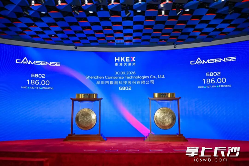 9月30日，湘江国投合作子基金希扬基金所投企业欢创科技正式在港交所主板挂牌上市。湘江国投 供图