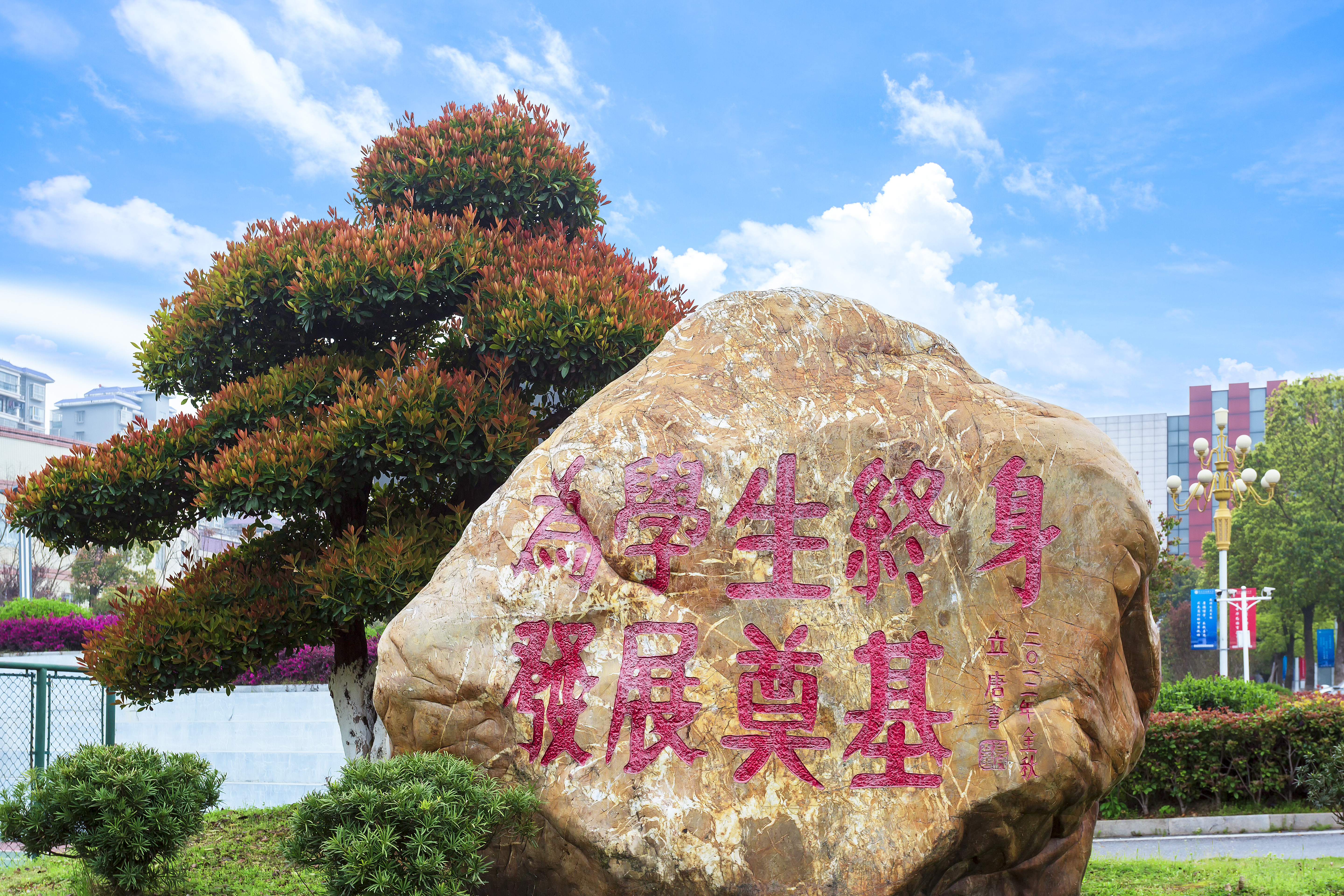 办学理念文化石