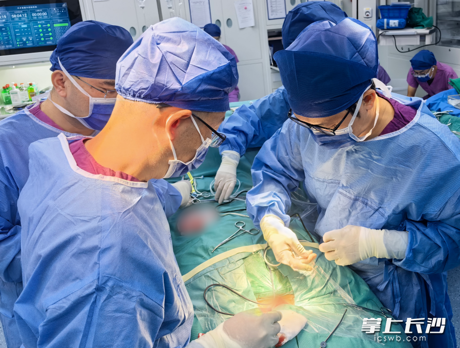 脊柱外科专家在为患者进行相关手术。通讯员供图